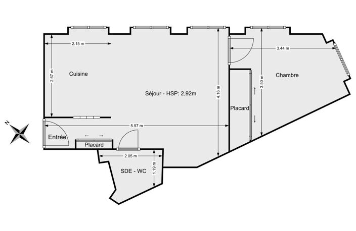 Appartement 2 pièces de 36m² - Parquet en Point de Hongrie - Boulevard de Magenta, Paris — photo 3