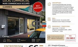 Commerce  84 m² à vendre à Cannes (06400)