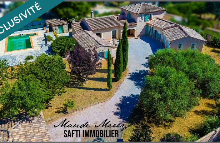Propriété au charme Provençal - villa individuelle de 160 m2 habitable - 4 chambres dont une suite parentale de plain-pied - dépendance de 12 m2 (non comprise dans la surface habitable indiquée) - piscine chauffée - double garage de 32 m2 et abri voiture - terrain de près de 2000 m2 — photo 4