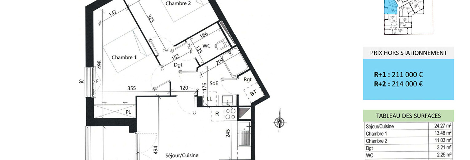 Appartement 3 Pièces 60 m² à vendre à Albi (81000)