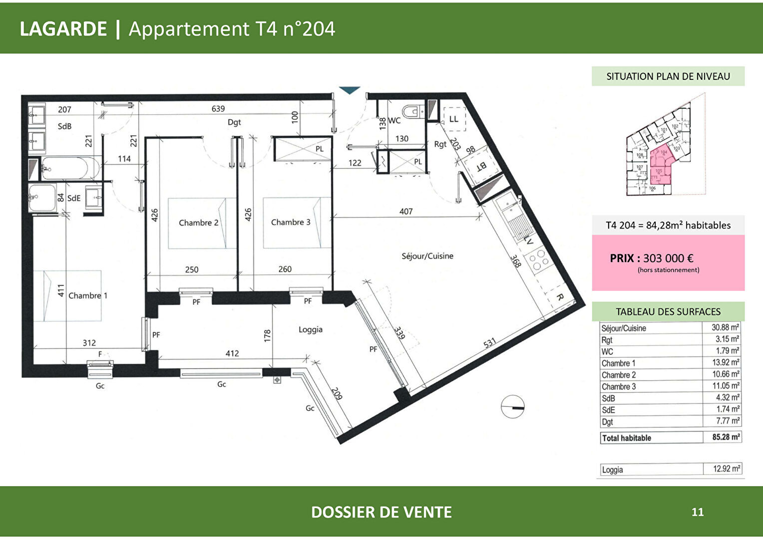 Appartement  T4 à vendre Albi 81000