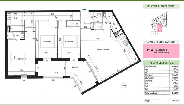 Appartement 4 pièces  à vendre Albi 81000