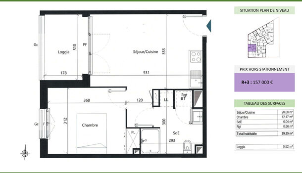 Appartement 2 pièces  à vendre Albi 81000