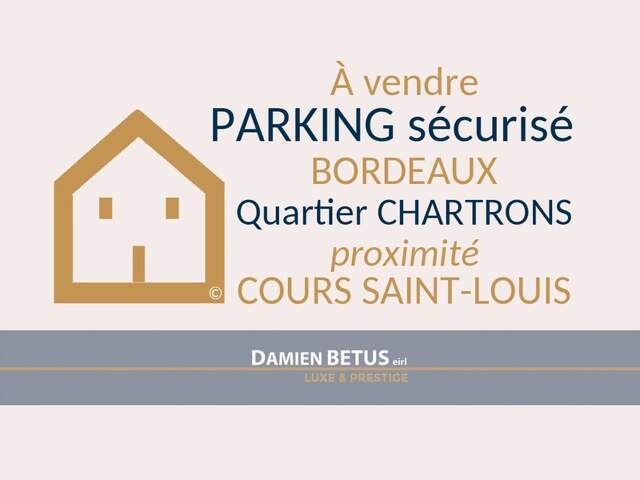 Place de parking à vendre BORDEAUX (33) quartier CHARTRONS - proche quai — photo du bien