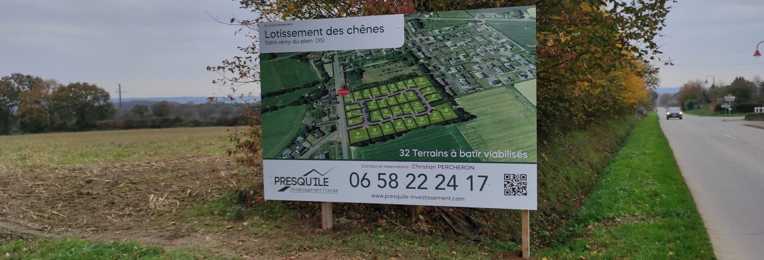 Terrain  615 m² à vendre à Saint-Rémy-du-Plain (35560)