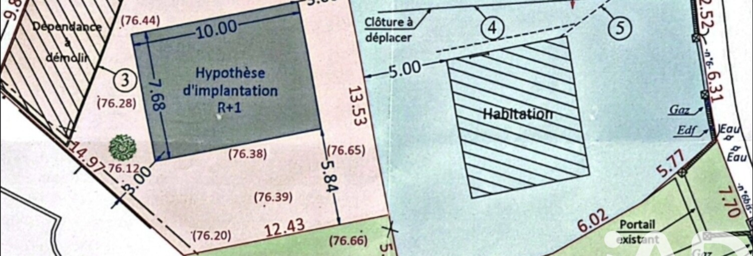 Terrain  405 m² à vendre à Méry-sur-Oise (95540)