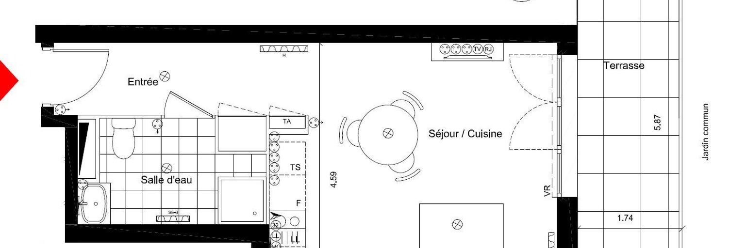Appartement 1 Pièce 31 m² à louer à Saint-Denis (93200)