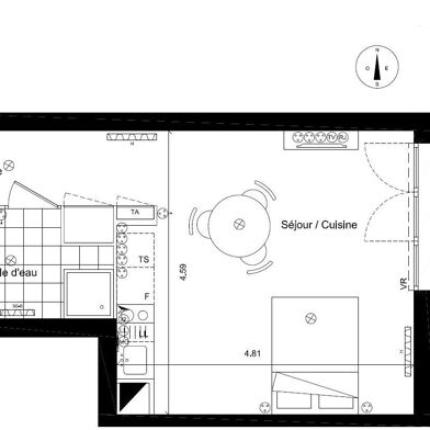 Appartement 1 pièces 804 €