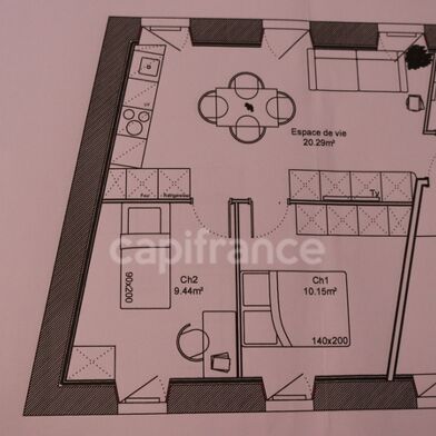 Appartement 3 pièces 135000 €