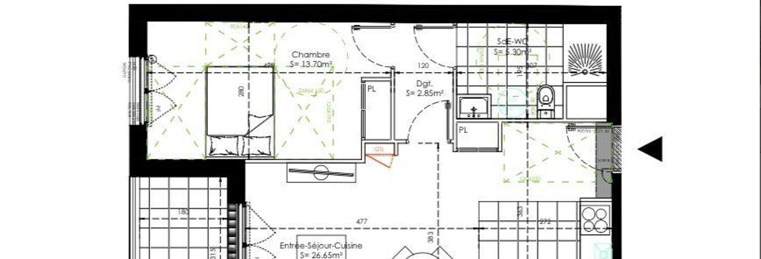 Appartement 2 Pièces 48 m² à vendre à Sainte-Geneviève-des-Bois (91700)