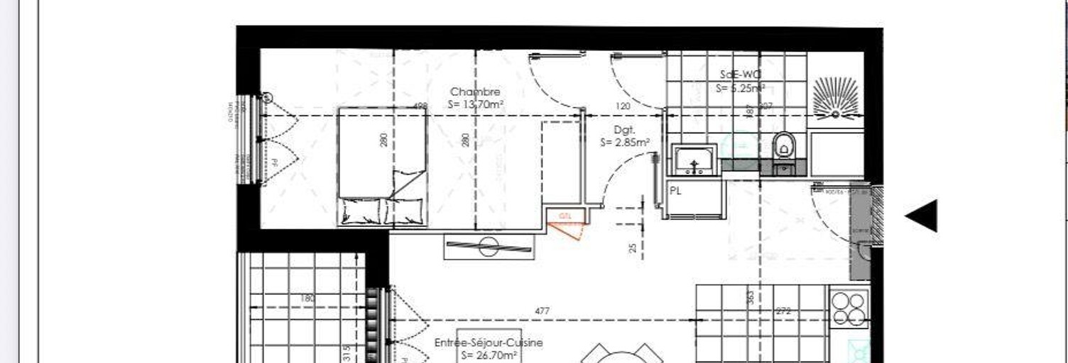 Appartement 2 Pièces 48 m² à vendre à Sainte-Geneviève-des-Bois (91700)