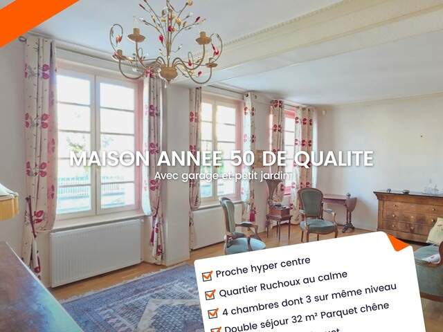 EXCLUSIVITE SECTEUR RUCHOUX BELLE MAISON ANNEE 50 SUR SOUS SOL COMPLET AVEC GARAGE ET PETIT JARDIN — photo du bien