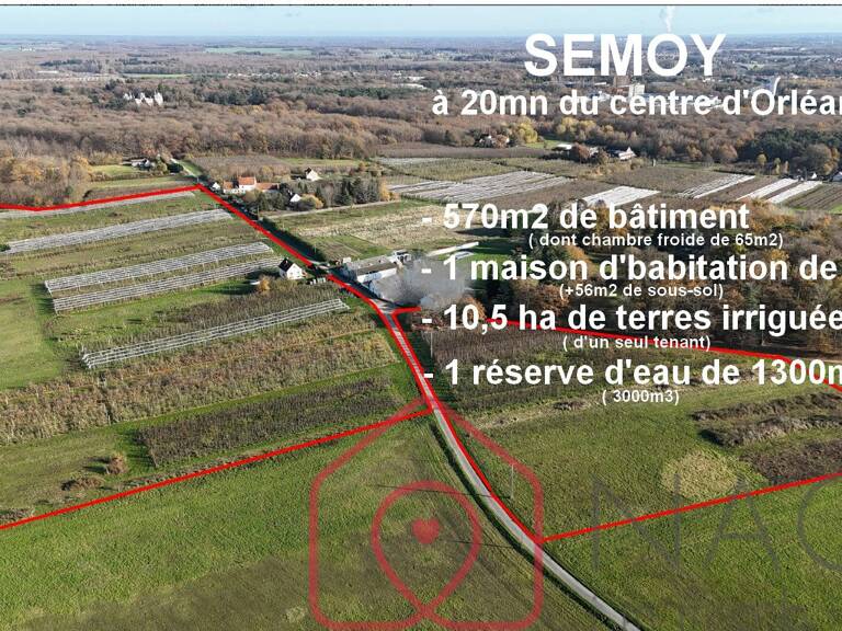 Semoy 10,5 Ha  570m2 de Bâtiment  une maison de 127m2  — photo 1