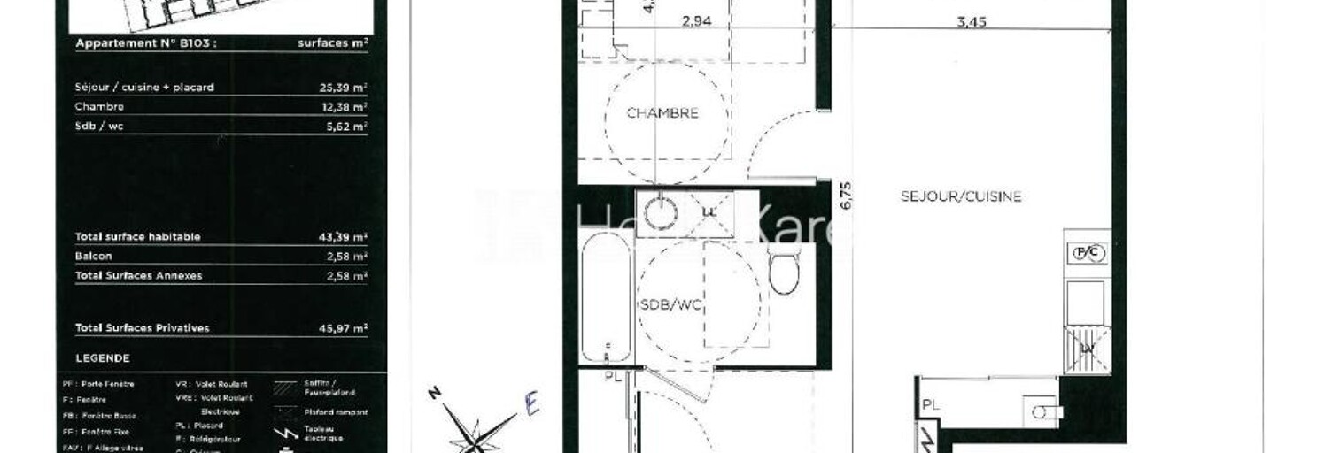 Appartement 2 Pièces 44 m² à louer à Toulouse (31500)