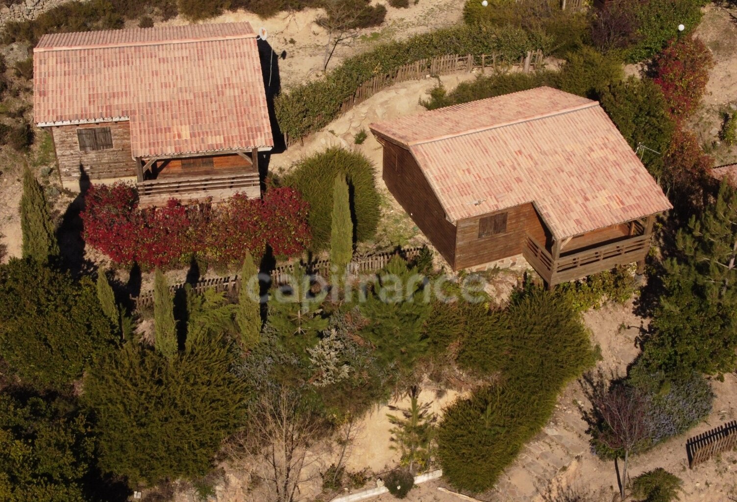 Dpt Corse (20), à vendre EVISA, propriété avec six chalets en bois, terrasse vue panoramique, piscine, parking — photo 1