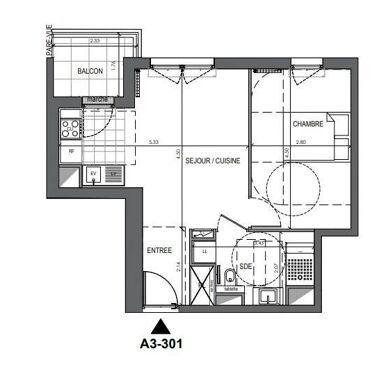 Appartement 2 pièces 1250 €