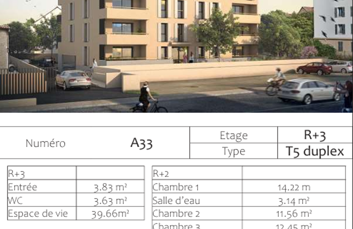 L'ARBRESLE VENTE APPARTEMENT T5  BALCON TERRASSE PARKING — photo 4