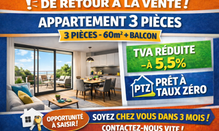 Appartement 2 Pièces 61 m² à vendre à Aulnay-sous-Bois (93600)