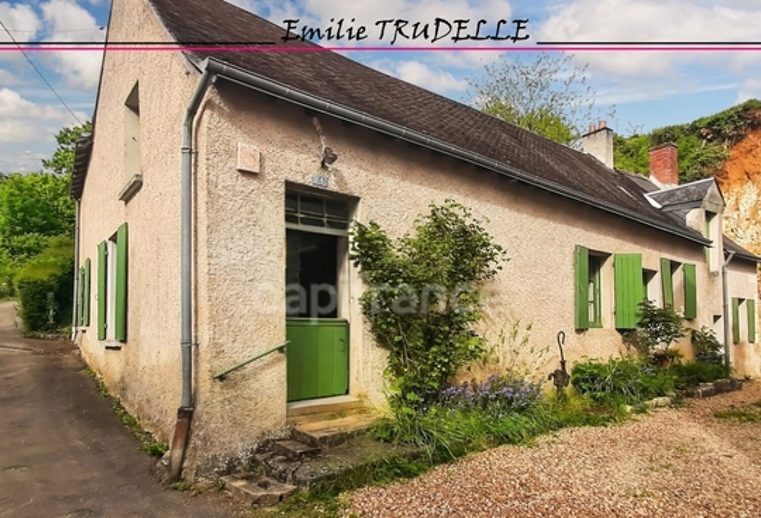 Maison authetique à vendre 4 pièces PONCE SUR LE LOIR (72) terrain 537m² — photo 1