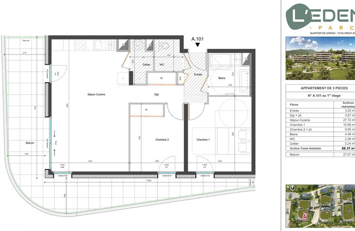 Appartement Gresy Sur Aix - terrasse - RE2020 — photo 2