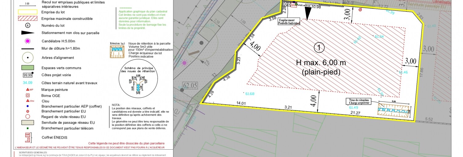 Terrain  635 m² à vendre à Toulouges (66350)