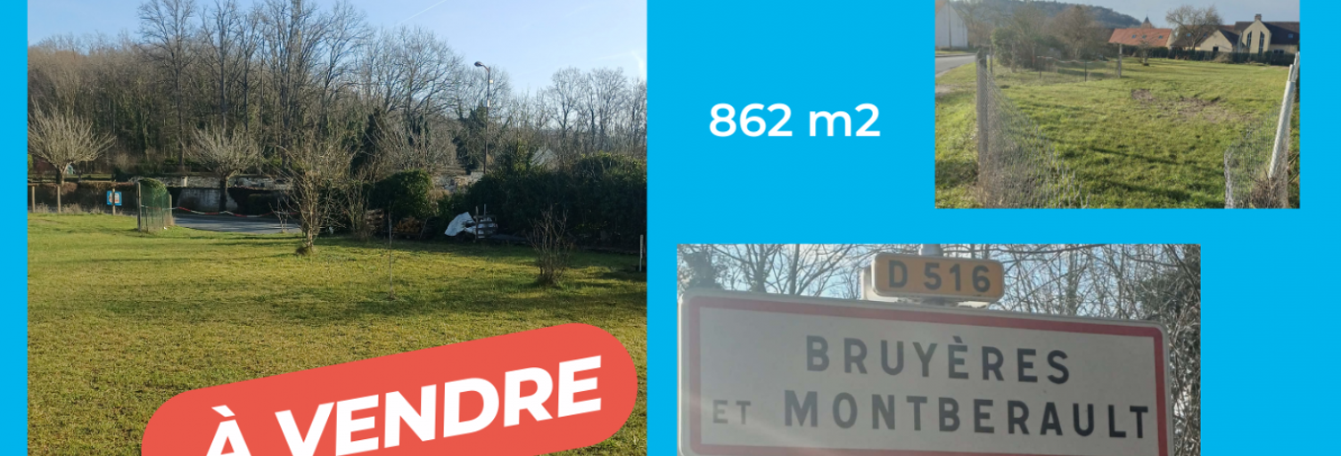 Terrain  862 m² à vendre à Bruyères-et-Montbérault (02860)