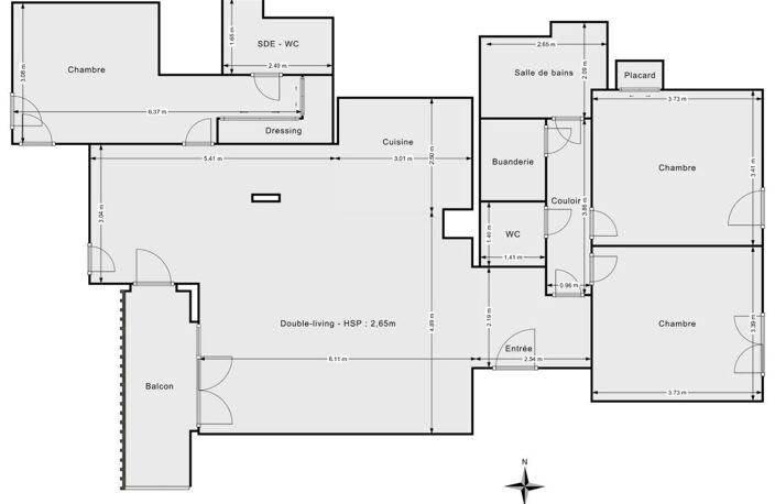 Appartement 4 pièces 110 m² avec balcon - Neuilly-sur-Seine - Ile de la Jatte — photo 3