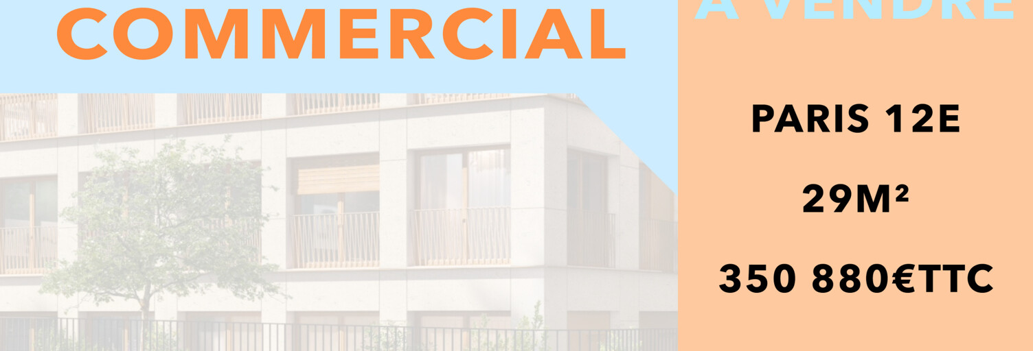 Bureau  29 m² à vendre à Paris 12 (75012)