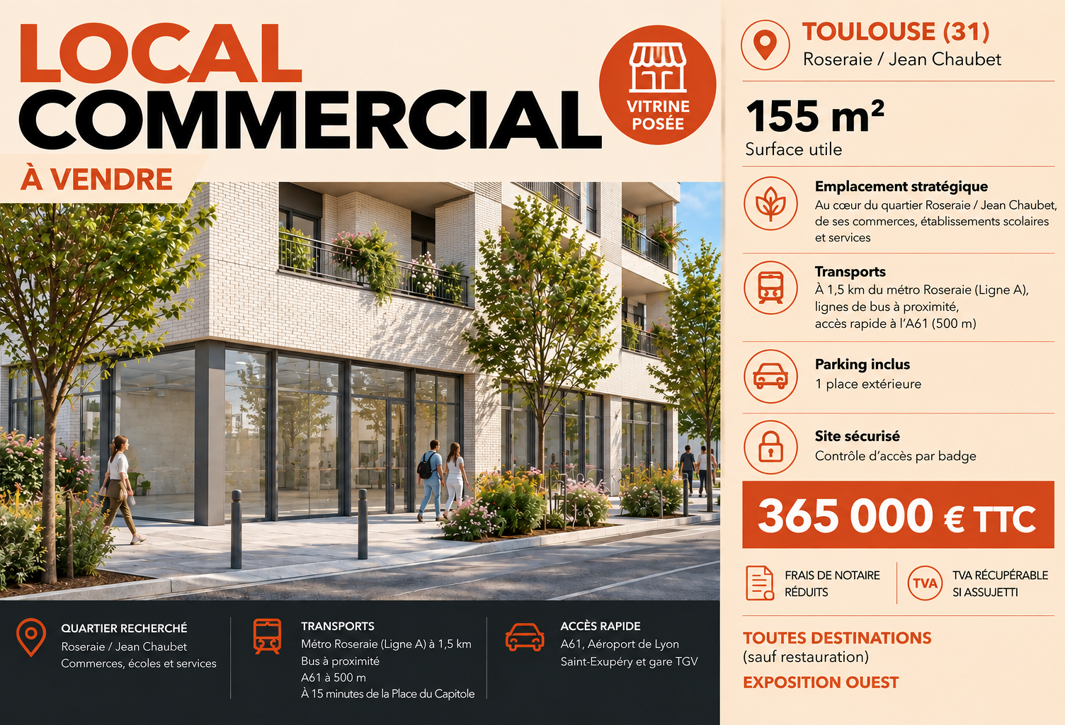 VENTE LOCAL COMMERCIAL TOULOUSE (31) — photo 1