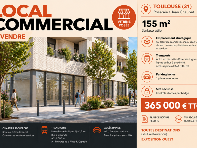 VENTE LOCAL COMMERCIAL TOULOUSE (31) — photo 1