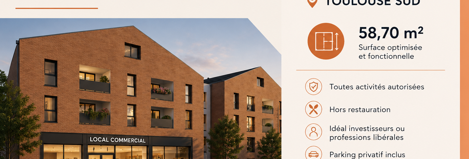 Commerce  58 m² à vendre à Toulouse (31500)