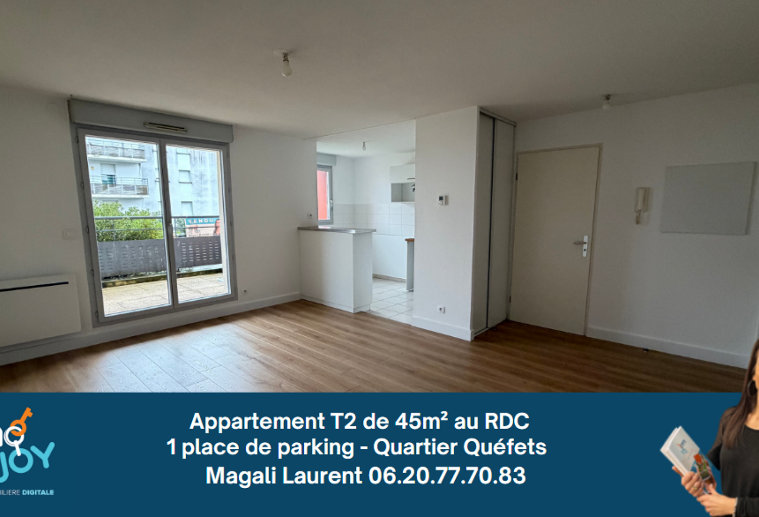 Appartement 2 pièces de 45m2 au RDC entièrement rénové avec — photo 1