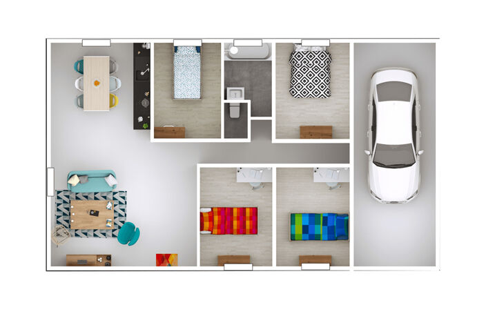 Vente maison 5 pièces 91 m² Bâgé-Dommartin (01380) — photo 5