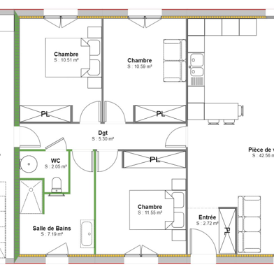 Maison 4 pièces 227000 €