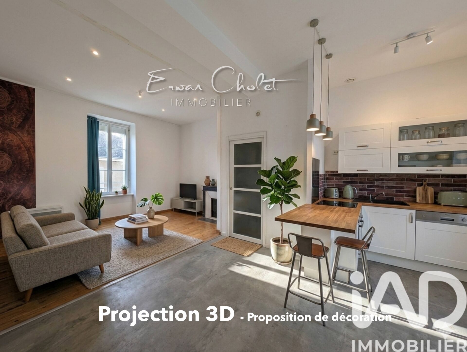 St-Etienne-De-Montluc - 44m² - 2p. - 1ch.