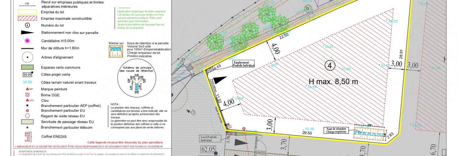 Terrain  733 m² à vendre à Toulouges (66350)