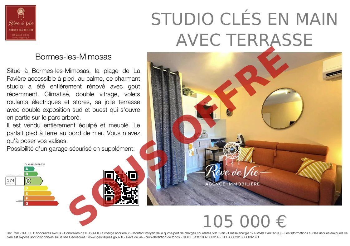 Appartement  T1 à vendre Bormes-les-Mimosas 83230