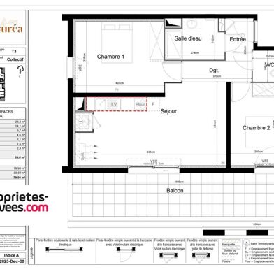 Appartement 3 pièces 259900 €