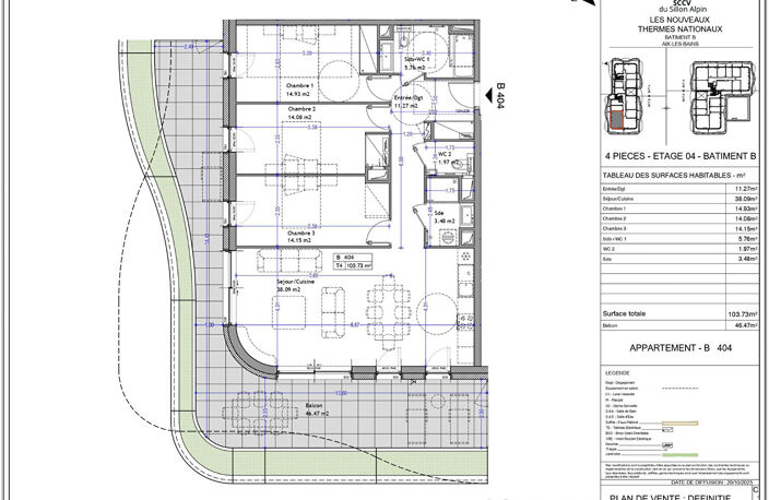 Appartement 4 pièces de 103.73 m² en 4ème étage — photo 2