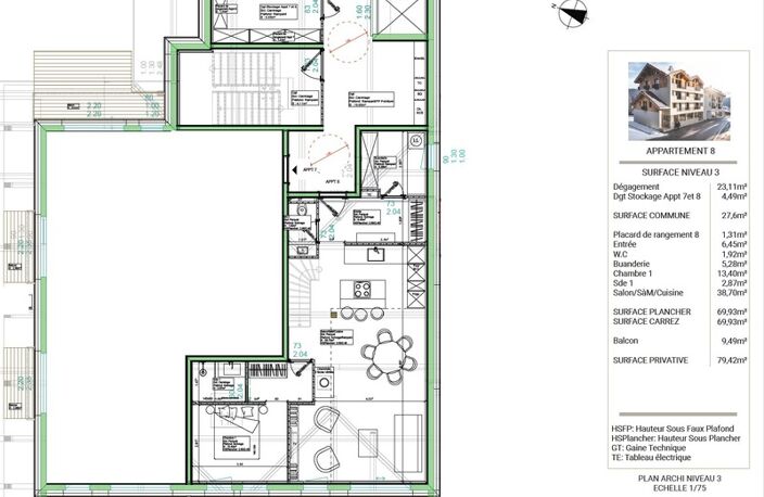 ''LES BUREAUX ET LOGEMENTS DE FERDINAND'' BRIANCON  CENTRE VILLE APPARTEMENT DUPLEX T4 — photo 5