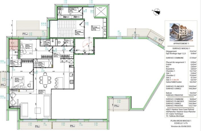 ''LES BUREAUX ET LOGEMENTS DE FERDINAND'' BRIANCON  CENTRE VILLE APPARTEMENT T3 1er étage — photo 5