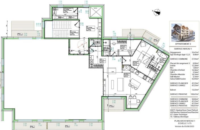 ''LES BUREAUX ET LOGEMENTS DE FERDINAND'' BRIANCON  CENTRE VILLE APPARTEMENT T3 1er étage — photo 5