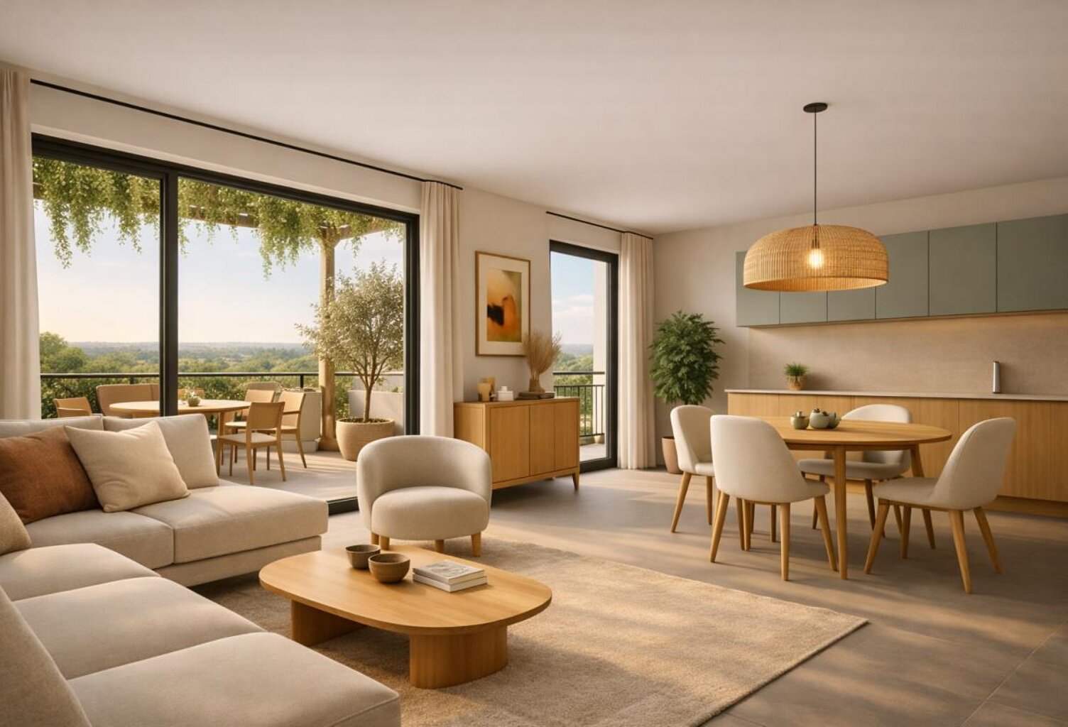 T3 66.10m², lumineux avec terrasse dans un parc paysager à Montfavet — photo 1