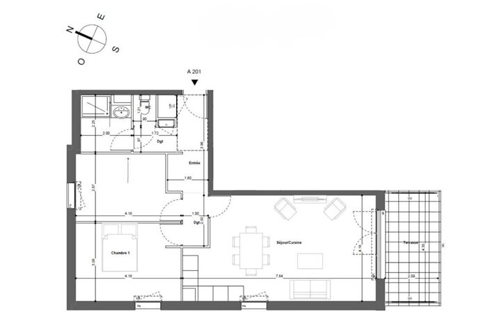 T3 66.10m², lumineux avec terrasse dans un parc paysager à Montfavet — photo 4