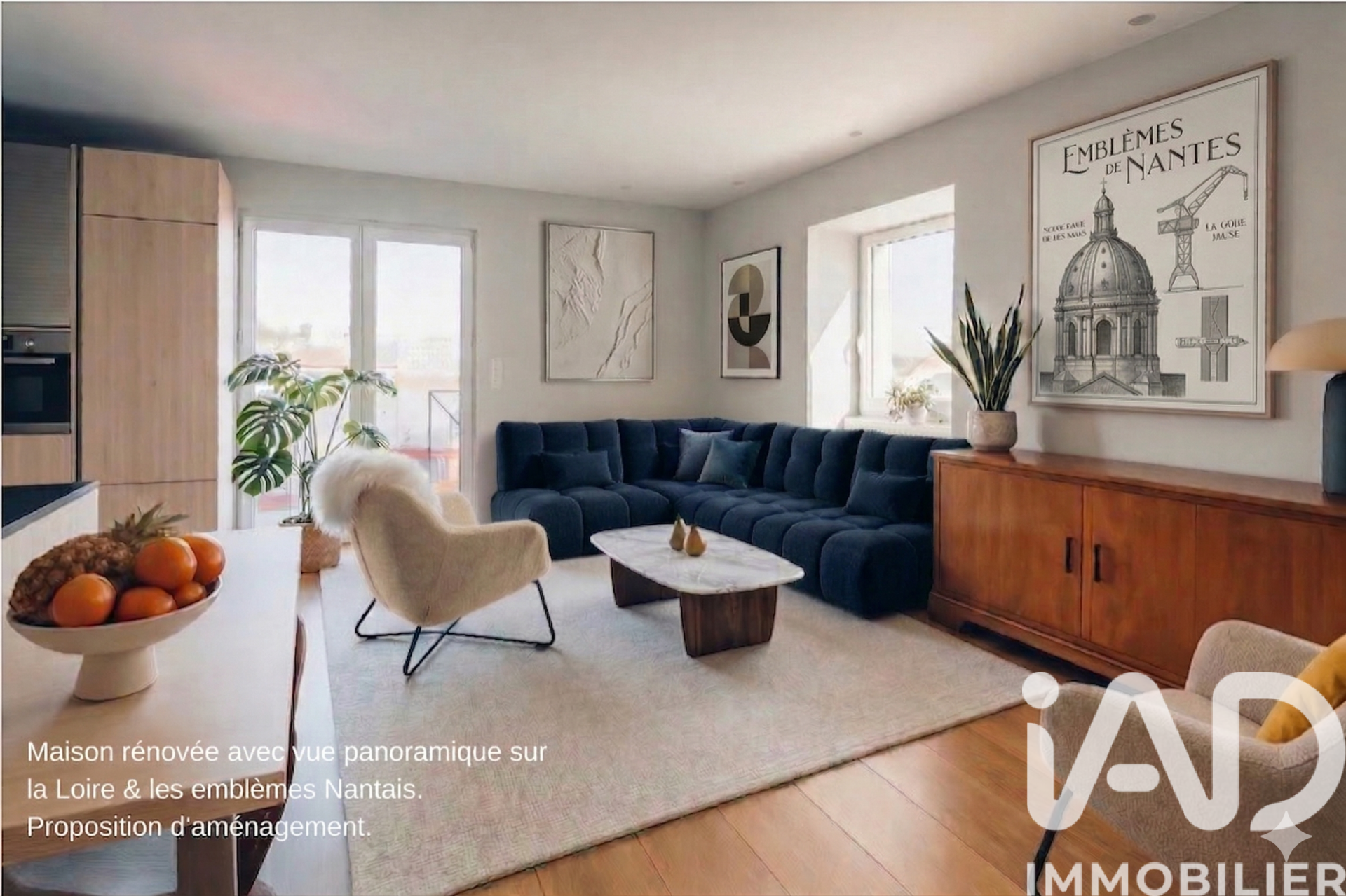 Nantes - 89m² - 4p. - 3ch.