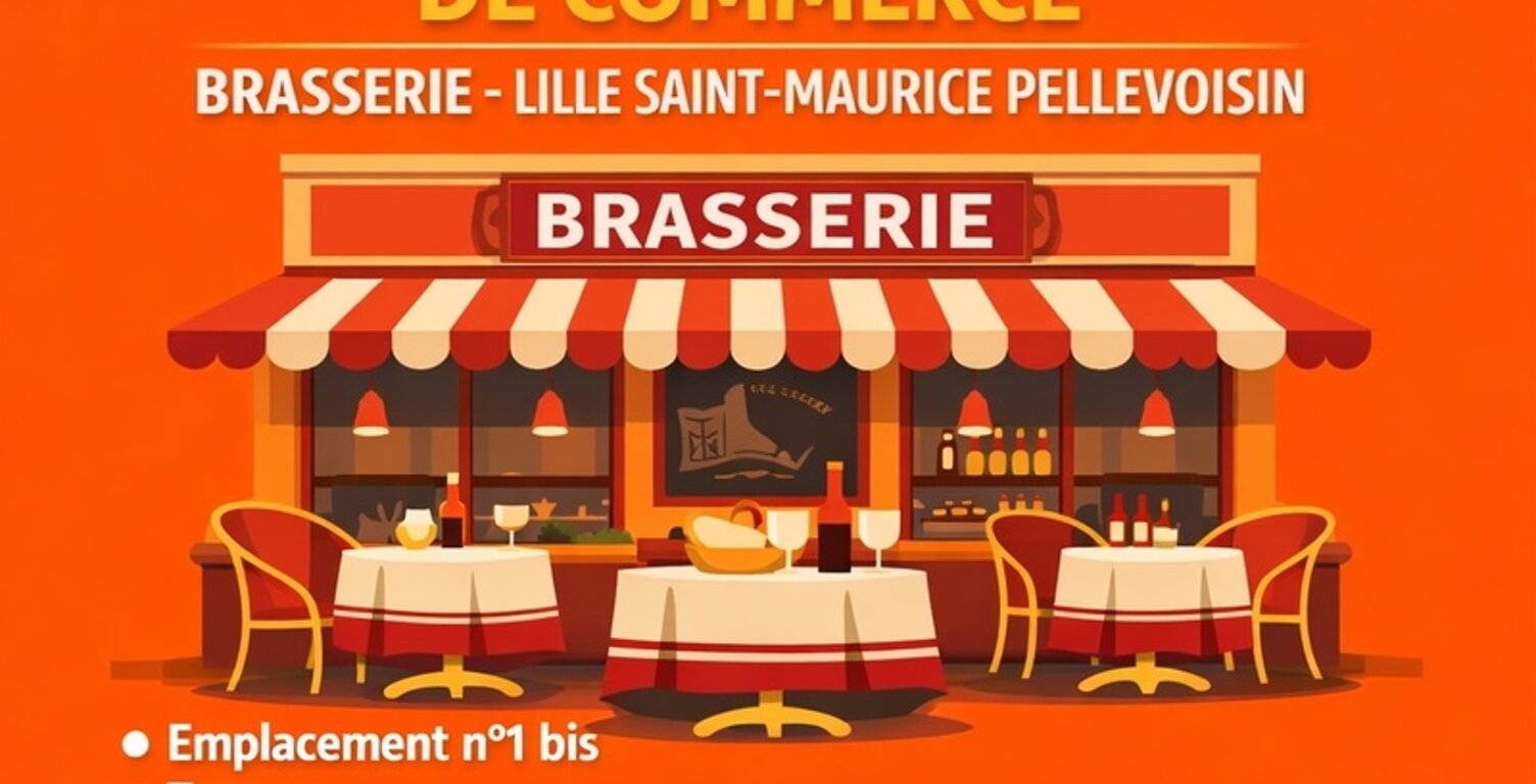 Vente murs et fonds de commerce brasserie – Lille Saint-Maurice Pellevoisin – Emplacement n°1 bis (59000 59800) — photo 1