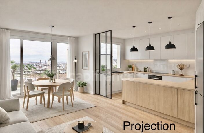 *Dans le quartier des ormeaux* Appartement de 46 m² exposé Ouest, vue dégagée sur la ville et la mer, parking et cave — photo 4