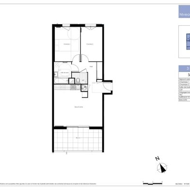 Appartement 3 pièces 1071 €