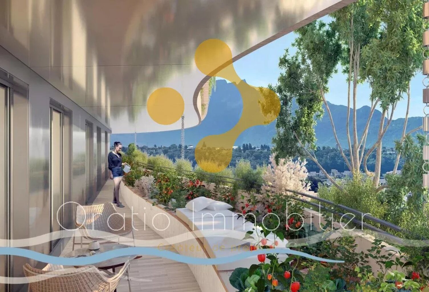 Dernier étage T2 de luxe avec terrasse végétalisée — photo 1