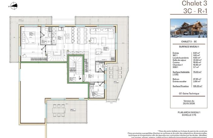 SERRE CHEVALIER- BRIANCON "LES CHALETS DE FERDINAND" CHALET 3 APPARTEMENT EN DUPLEX — photo 2